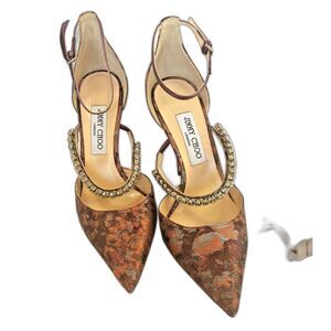 Jimmy Choo Bobbie Heels Shoes Brand New w/ box Sz 39 Rhinestones